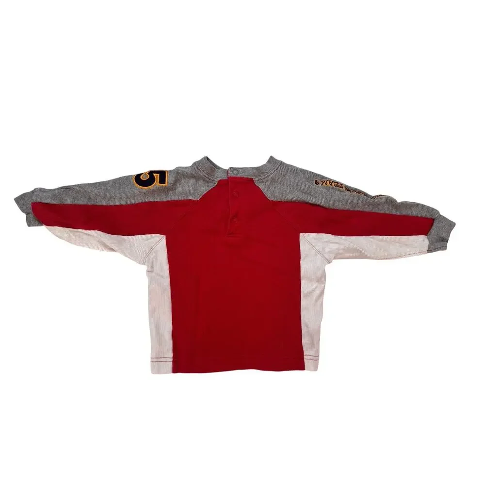 Vintage GYMBOREE Walrus Arctic Rescue Team Long Sleeve Top 12-18 Months Red Gray